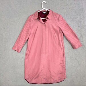 LAFAYETTE 148 WOMENS SHIRT NIGHT GOWN SIZE M DULL PINK